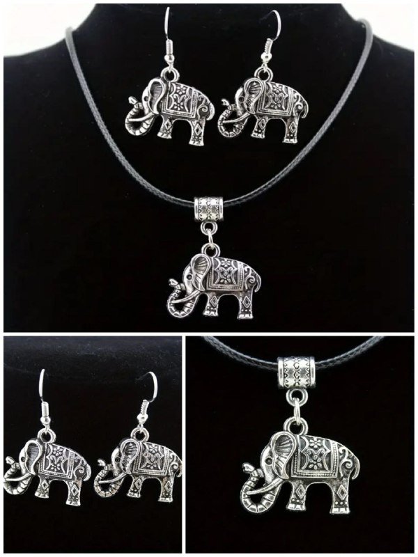 Кольцо-Паук, Набор Бижутерии Слоны 2