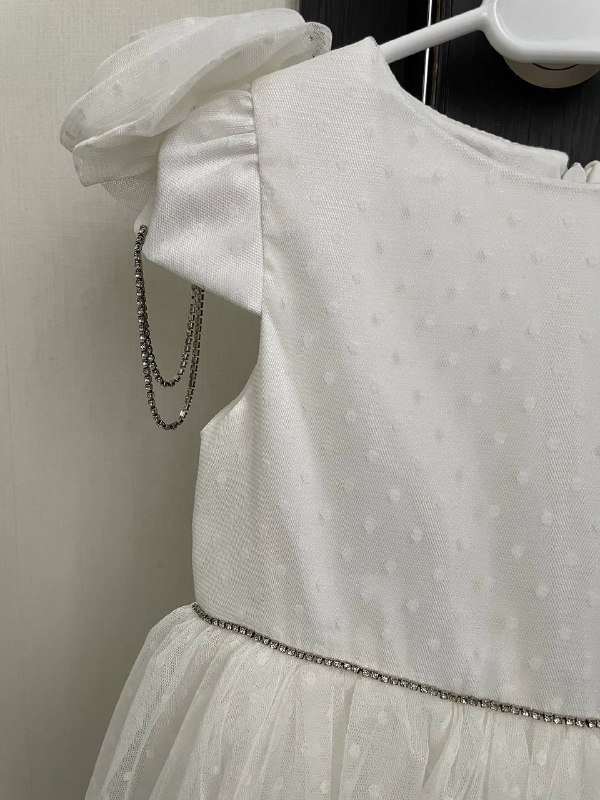 Детские праздничные новогодние платья белое, разноцветное 3