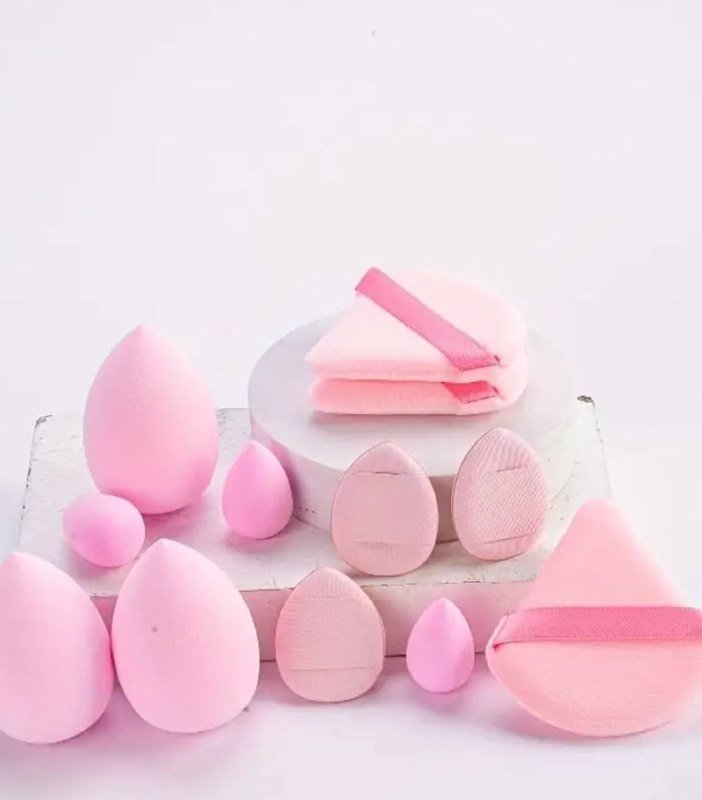 Набор массажер для головы, коврик для чистки кистей, спонжи для макияжа 4