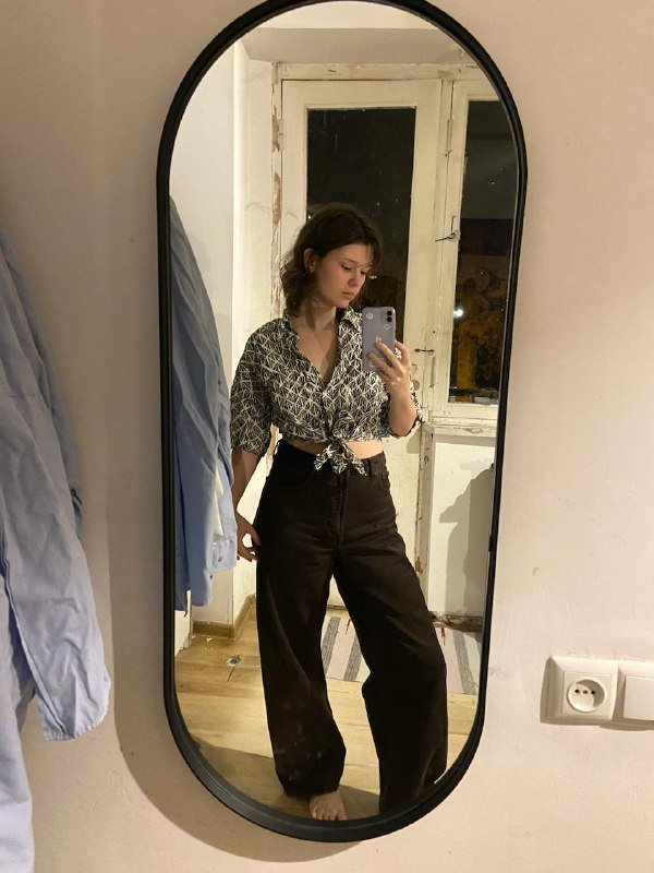 рубашка с завязками H&M XS-M женская