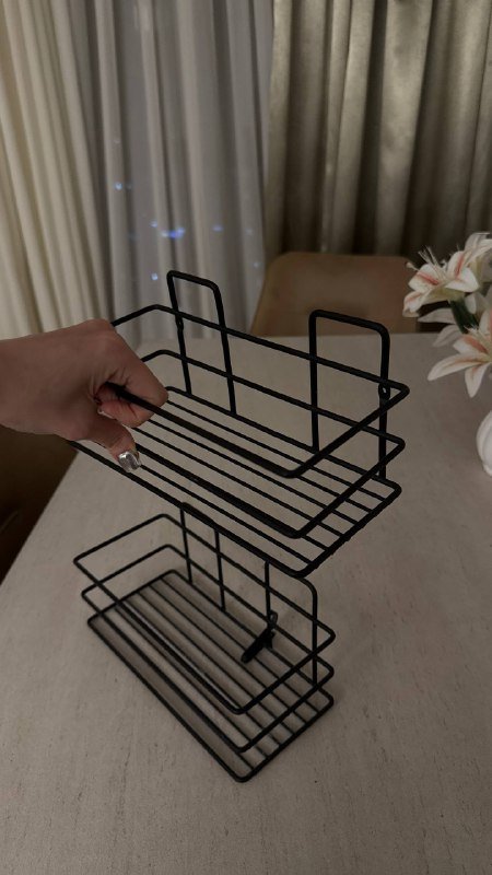 Металлические двухъярусные подставки для ванной комнаты 2