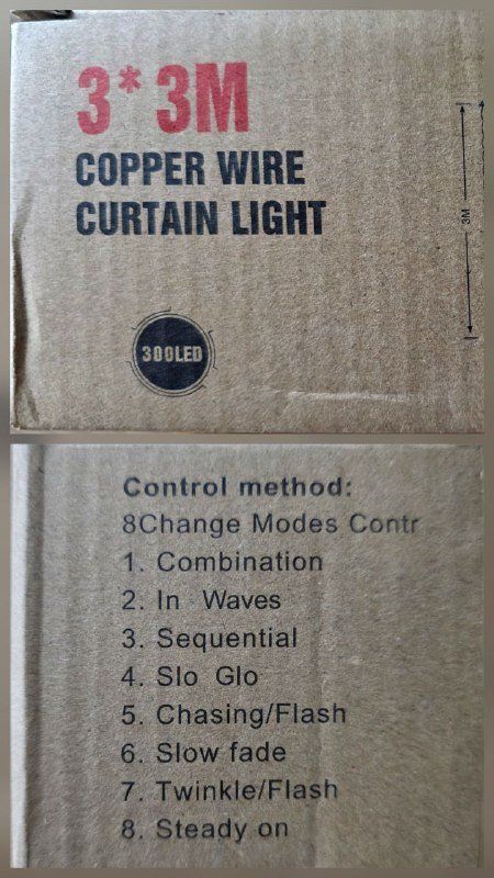 Гирлянда-шторка 3х3 м