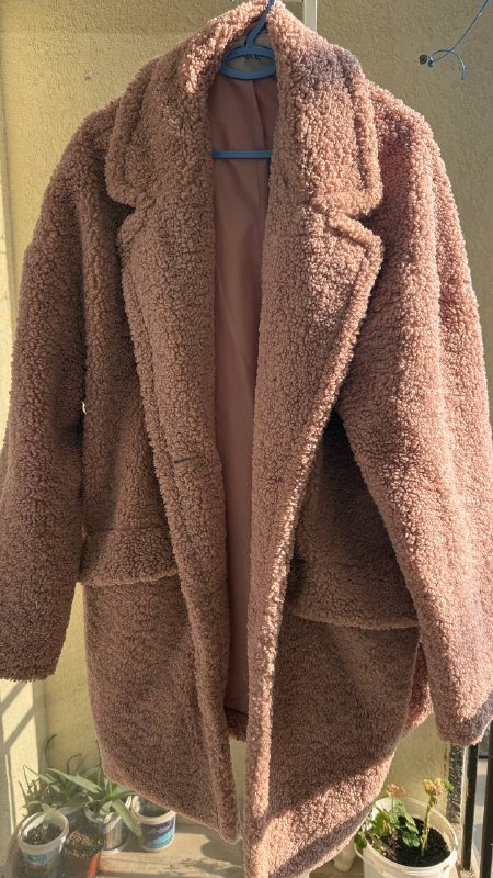 Пальто женское искусственный мех коричневое