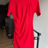Красное платье с драпировкой 1