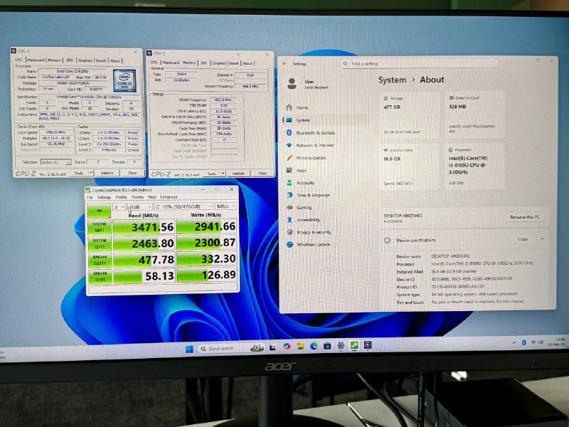 Мини-ПК Intel NUC8i3, 16GB RAM, 500GB SSD 3