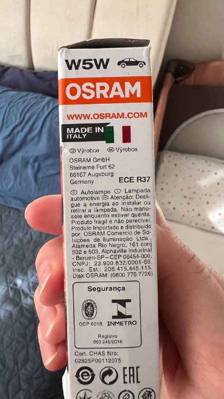 Лампочки автомобильные OSRAM W5W, 10 шт 2