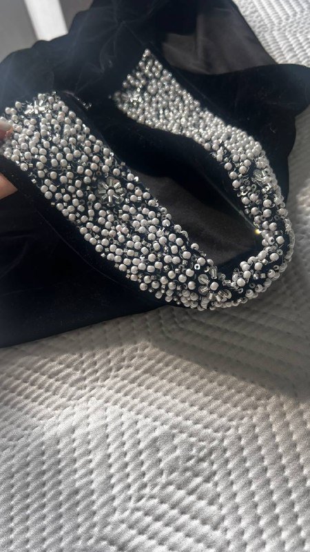 Чёрное велюровое платье 3