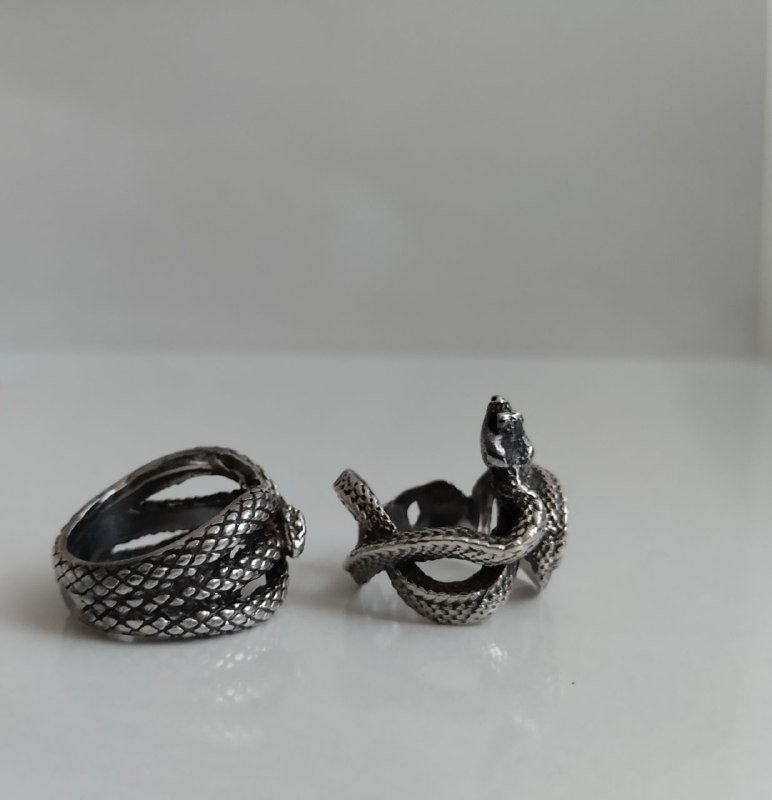 кольца змея 17,5 и 18 размеры