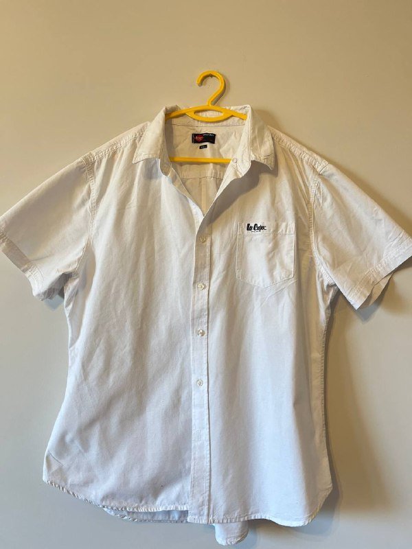 Рубашка мужская белая Lee хлопок L/XL