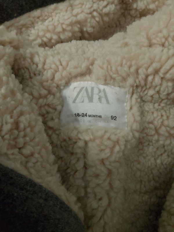 Зимнее пальто детское Zara на 3-3,5 года 2