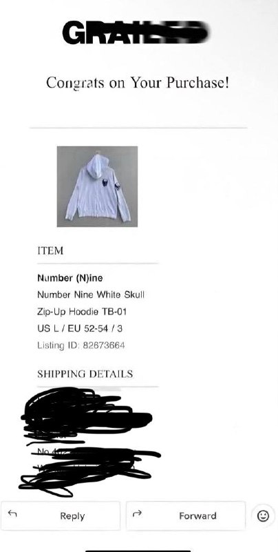Number Nine White double skull zip-up hoodie size M 5