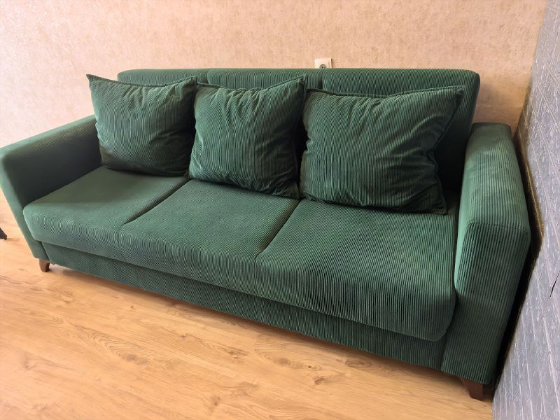 Диван раскладной велюр с подушками