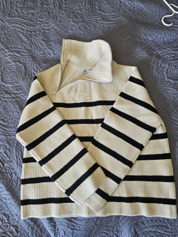 Лонгслив Zarina, Джинсы Befree, Свитер Zara, Рубашка лавандовая, Сумка-шоппер, Шапчуля H&M 3