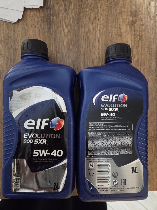 Автомобильное масло ELF 5W-40, 2 шт по 1 литру