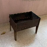 Brazier with skewers and gas burner 2