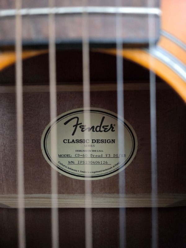 Акустическая гитара Fender CD-60 Dread V3 2