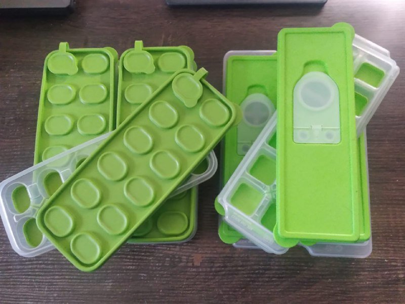 контейнеры для кубиков льда Ardesto с крышкой силикон пластик 9 штук