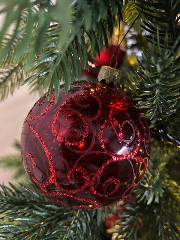 Набор новогодних украшений красно-белый 8