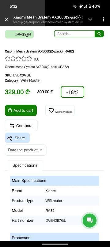 Xiaomi Mesh System AX3000 2-pack 3