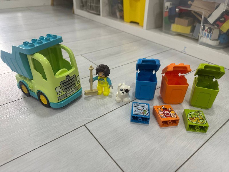 Наборы Лего Дупло: Парк аттракционов, Детская площадка, Мусоровоз 3