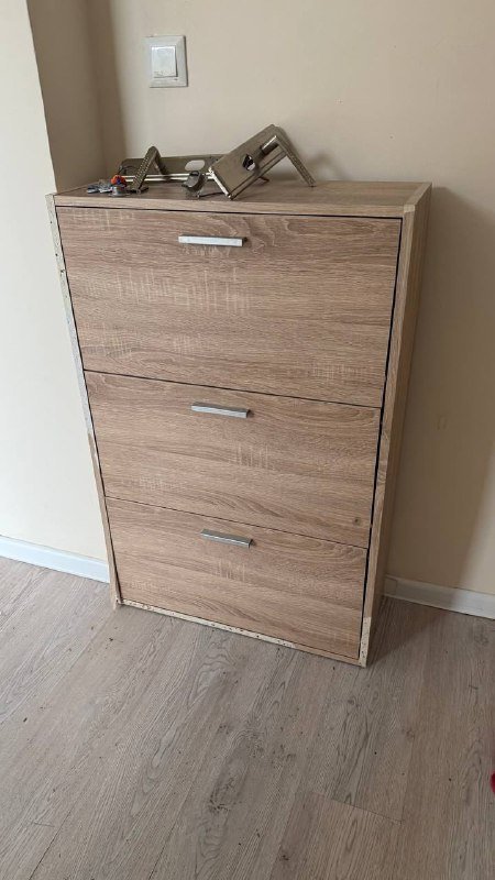 Обувница деревянная с отделениями