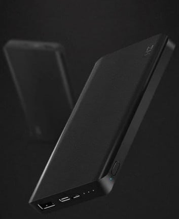 Компактный черный повербанк 10000 mAh