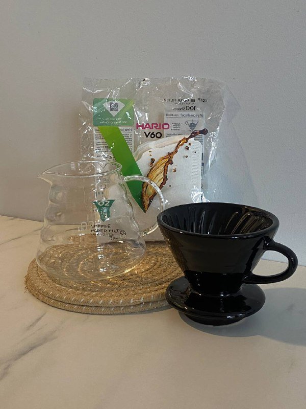 Воронка V60, сервер (чайник), фильтры для кофе