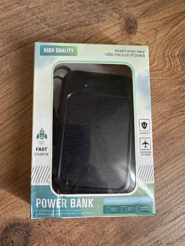 Power bank 10000 mAh, солнечная зарядка, для нескольких устройств