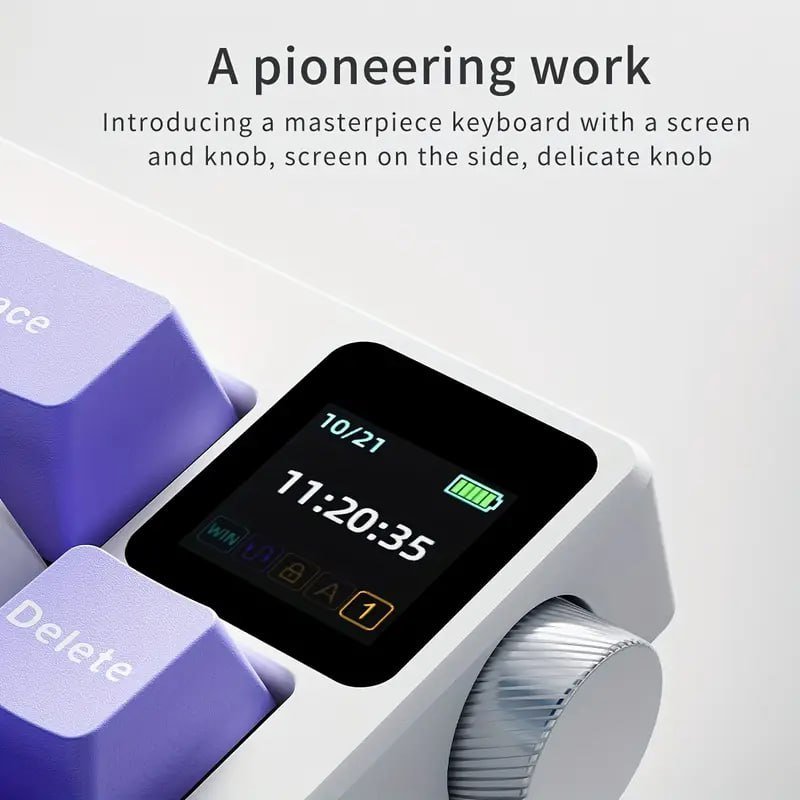 Беспроводная механическая клавиатура AJAZZ AK650 65% с экраном