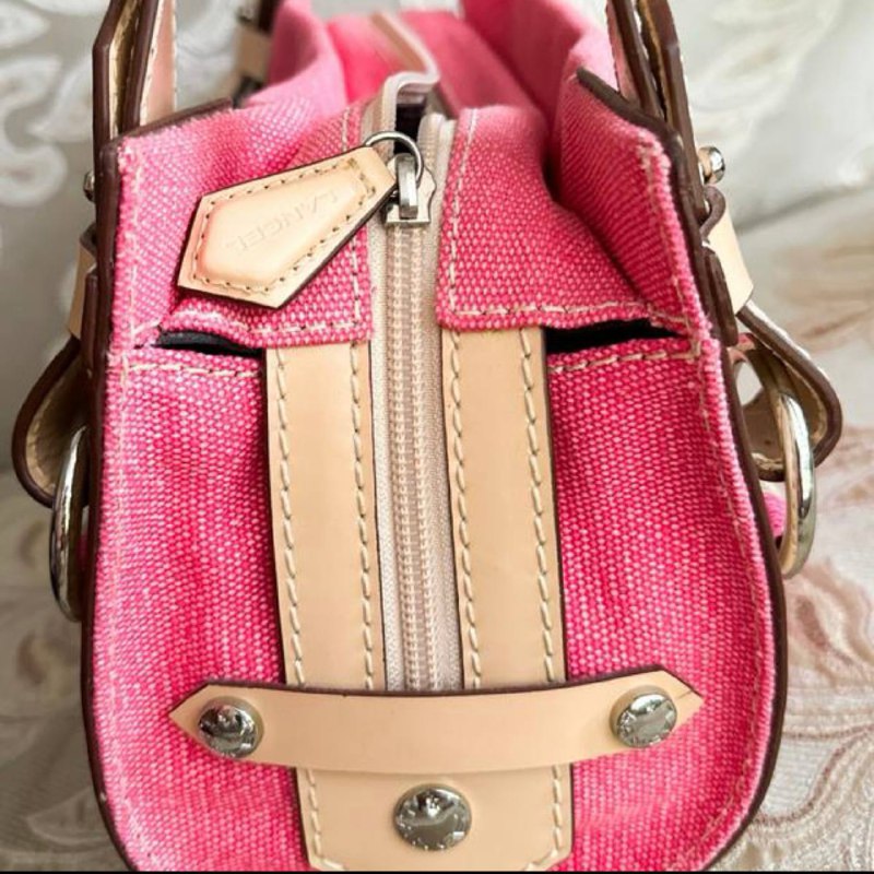 Сумка Lancel оригинал, розовый деним и натуральная кожа 5