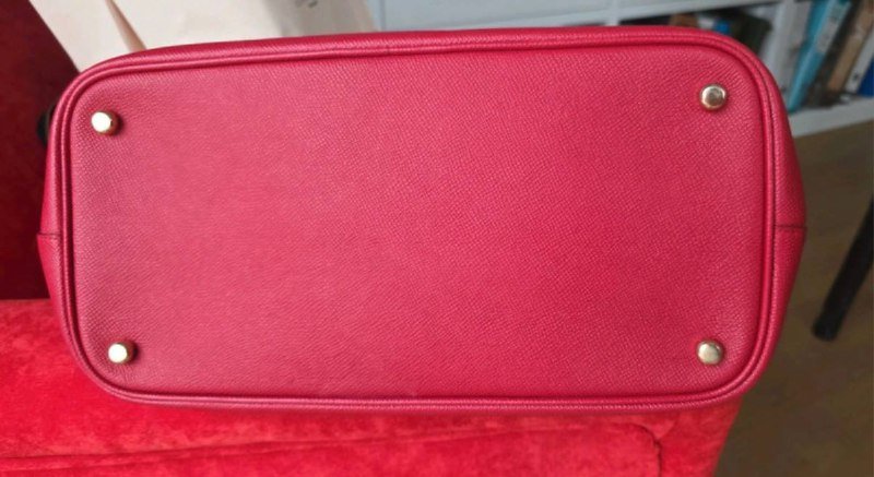 Кожаная сумка Coach красная 9