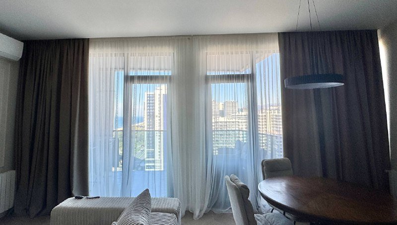 Шторы блэкаут из премиум ткани, бежевые 2