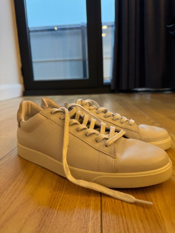 Мужские белые кожаные кеды ECCO street lite размер 43