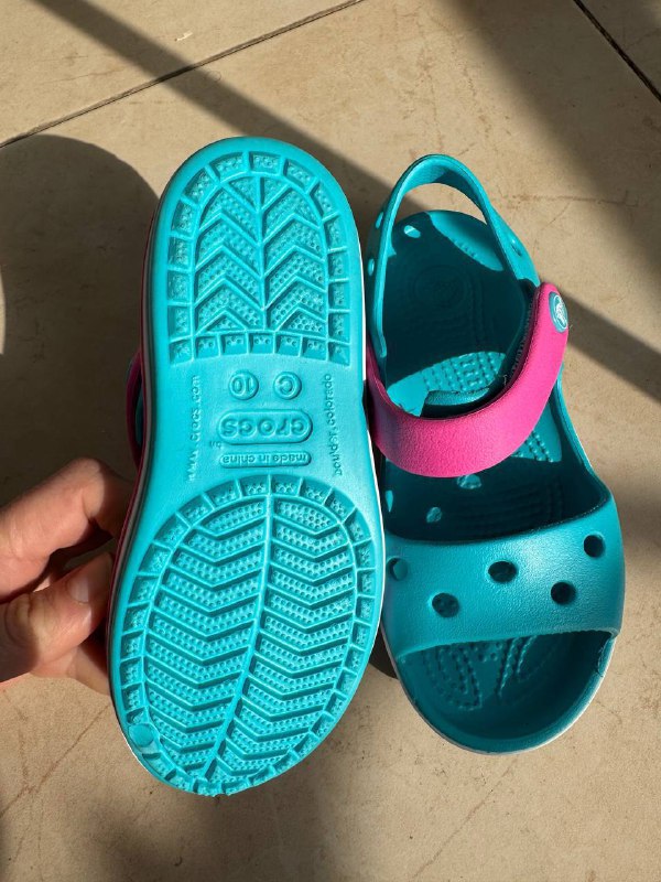 Сандалии босоножки кроксы детские голубые 26 размер 3