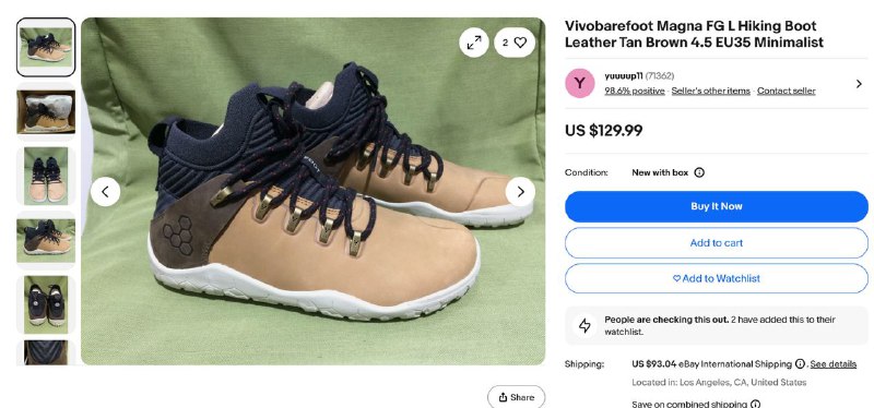 Ботинки мужские барефутные кожаные Vivobarefoot Magna FG L 3