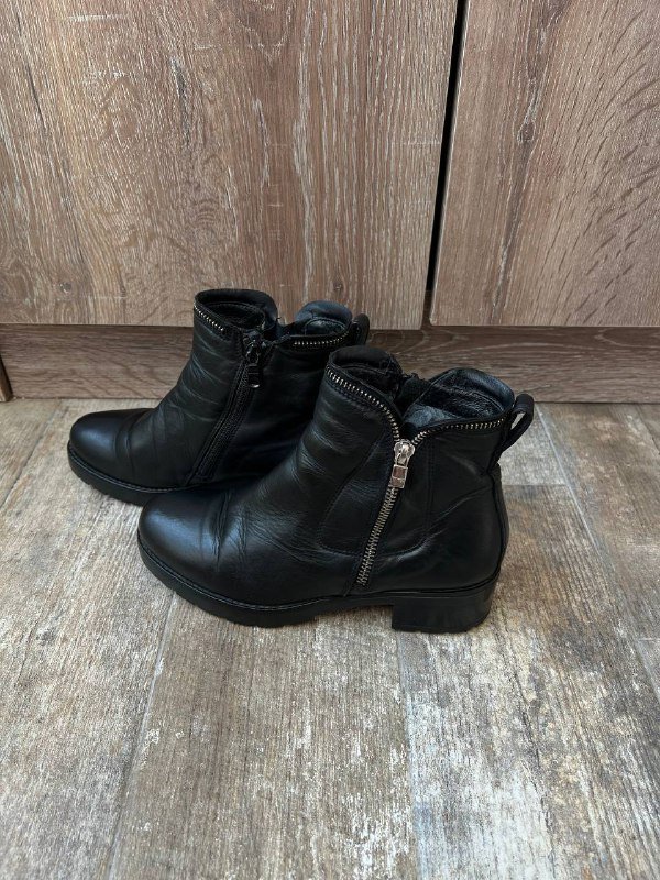 Черные сапоги Nero Giardini из натуральной кожи, размер 36 1