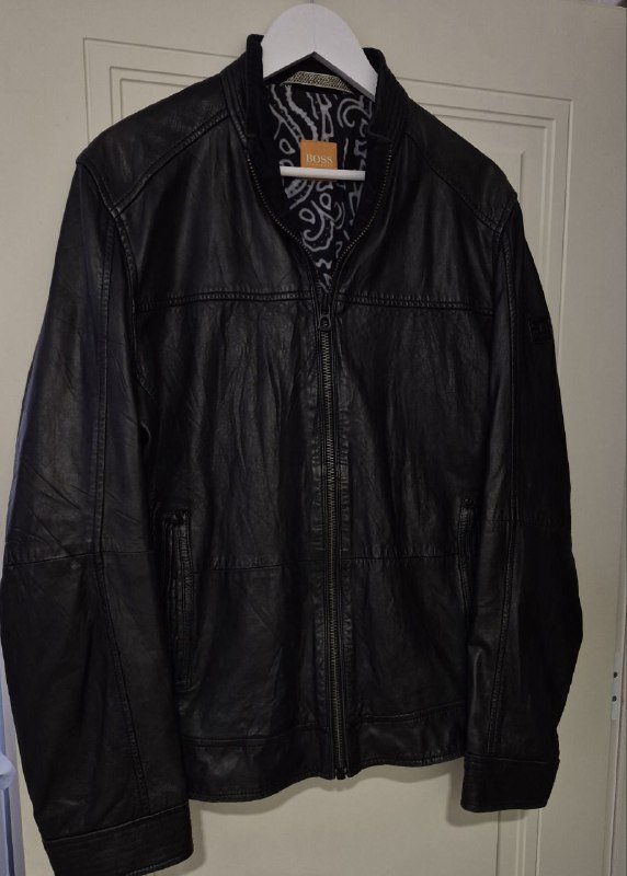 Кожаная куртка Hugo Boss, Hugo Boss Orange размеры L, XL 2