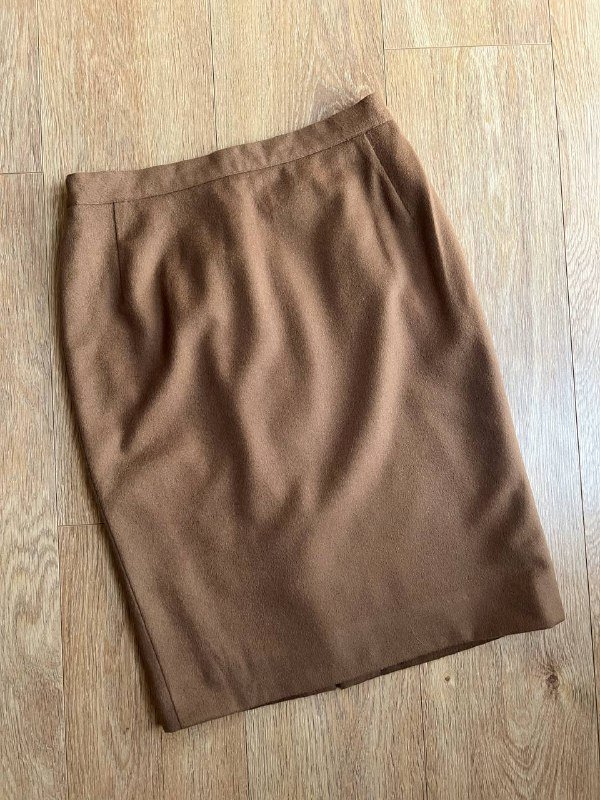 Винтажная юбка Burberry цвета кэмэл, шерсть, размер S-М