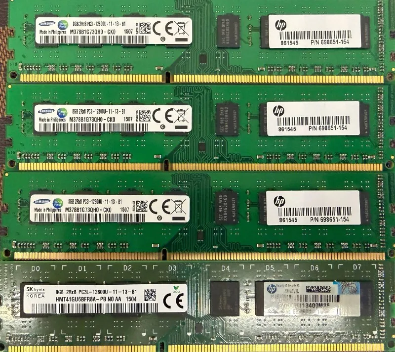 ОЗУ 32 ГБ DDR3 1600 МГц 4×8 ГБ Samsung Hynix