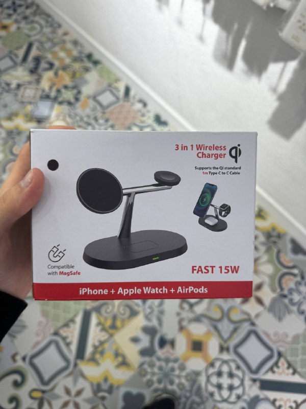Зарядная станция 3в1 для iPhone, Apple Watch, AirPods