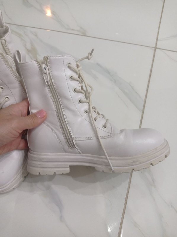 Белые женские ботинки размер 34 2