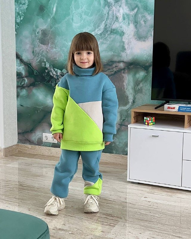 Костюм детский с начесом и воротом 3-4 года 5