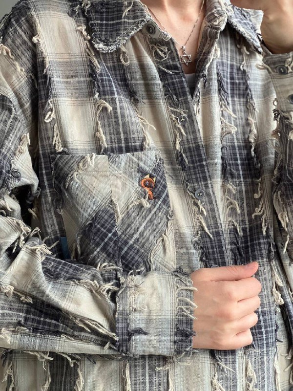 Рубашка SELA x Союзмультфильм с бахромой и котенком Гав 2