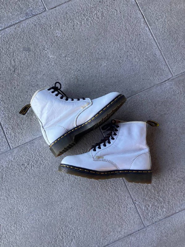 Винтажные ботинки Dr. Martens 9566 белые размер UK 6.5