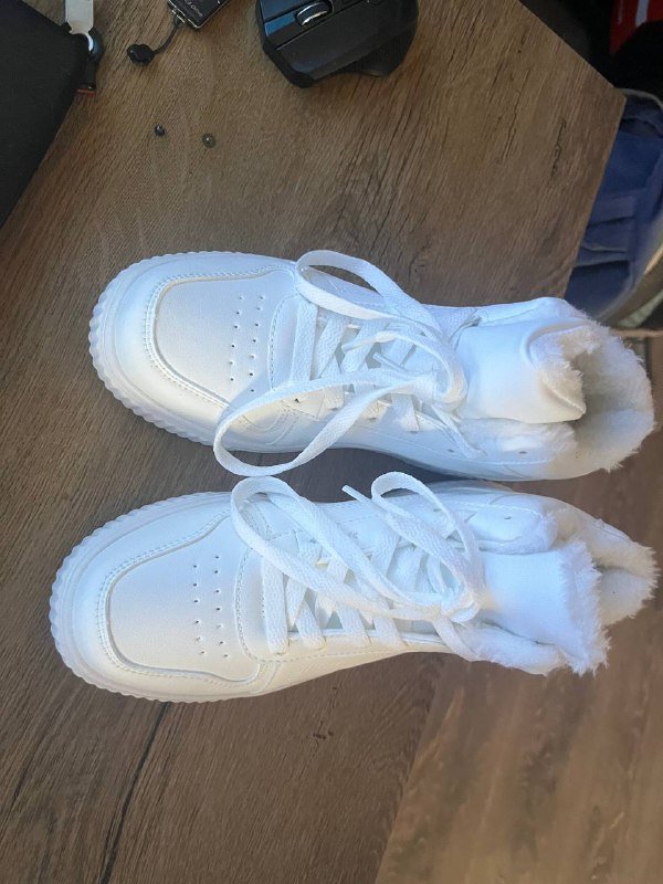 Женские зимние ботинки 37 размер белые с мехом 5