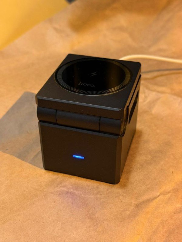 Беспроводная зарядка-кубик hoco CQ8 для iPhone, AirPods, Apple Watch 3