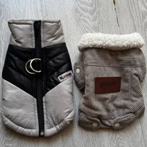 Dog clothes: vest S, jacket XS