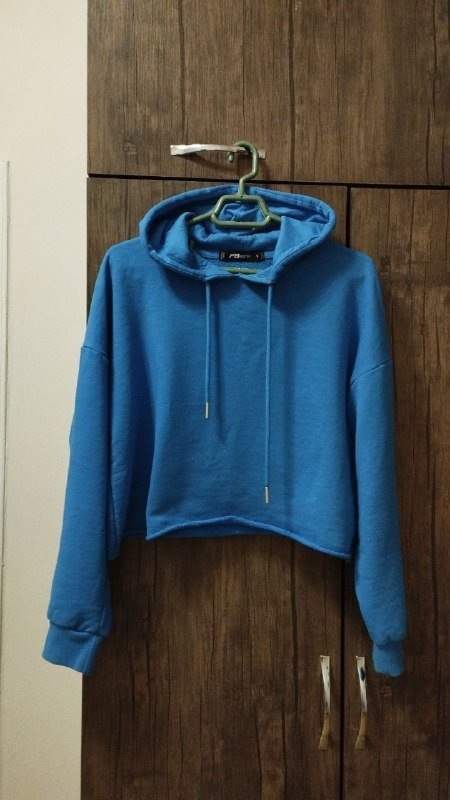 Голубая женская толстовка S