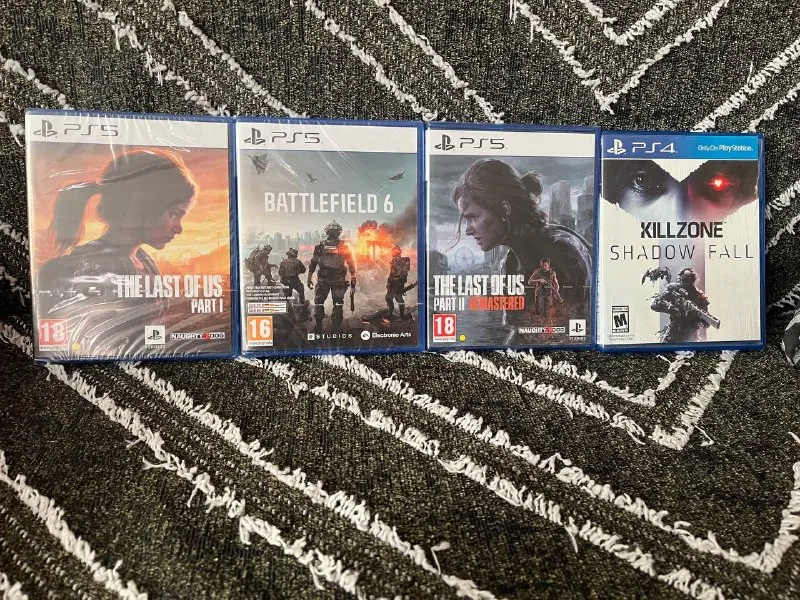 The Last of Us Part 1, The Last of Us Part 2, Battlefield 6, Killzone Shadow Fall