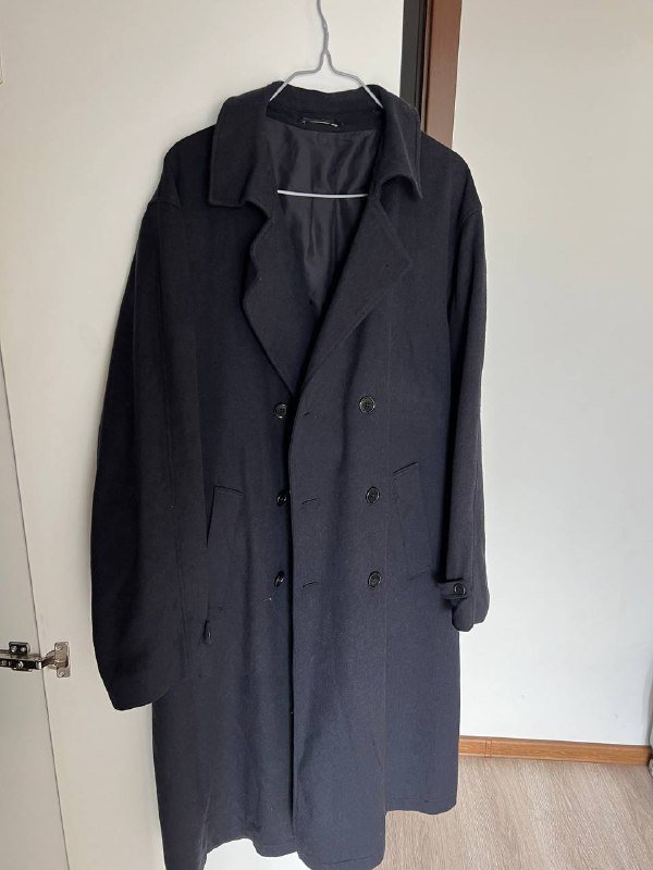 Винтажное пальто Adler Loden тёмно-синее L 2